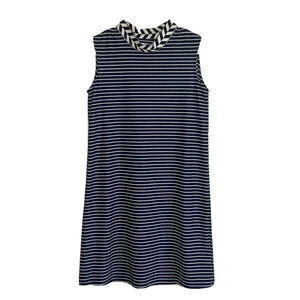 Jude Connally Women’s XS Shift Dress Navy White Striped Sleeveless Nautical z23